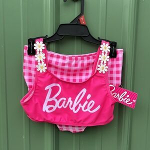 Barbie Girls Bikini Top and Bottoms Swimsuit Set with UPF 50+, 2-Piece, Sizes